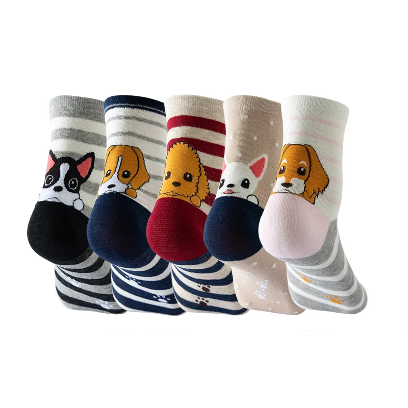 Women Socks 5 Pairs Women Socks Cartoon Cat Cute Funny Personality Soft Comfortable Chrismas Gift Cotton Socks For Women