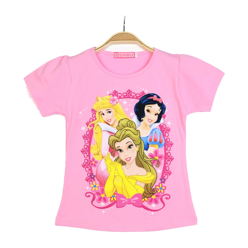 tops for children's	 Summer Girls' T-shirt Clothing Disney Snow White Cotton Short Sleeve Clothes Children's Casual Fashion T-shirt Kids Top Te t-shirt kid dress	