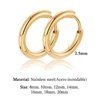 Small Hoop Earrings Women Men Gold Color Stainless Steel Round Circle Mujer Cartiage Piercing aretes acero de inoxidable mujer 1