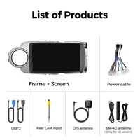 Autoradio Ainavi pour Toyota Yaris 2012 2013 2014 2015 2016 2017 Android Auto sans fil Carplay 4G IPS WIFI BT Multimédia automobile DSP 2 Din GPS HDMI Autoradio 2