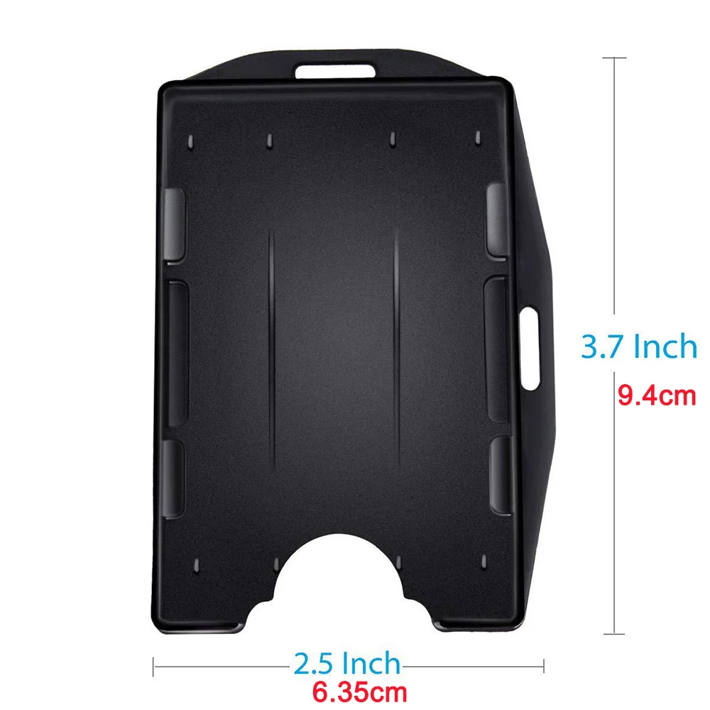 1Pc Hard Plastic Transparen Work ID Card Holder Plastic Easy Access Swipe Card Holders Two-sided Card Holder Card Cover Shell 5