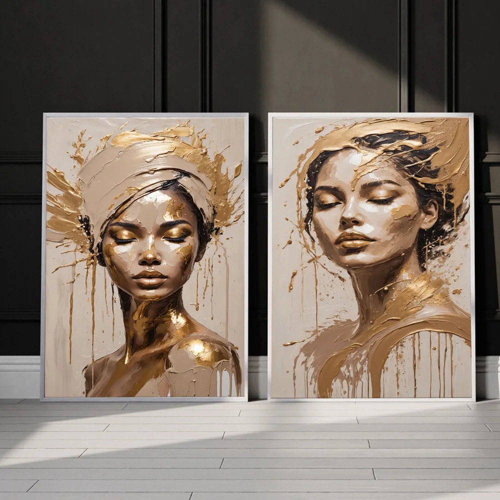 Gold Foil Woman Canvas Art 5