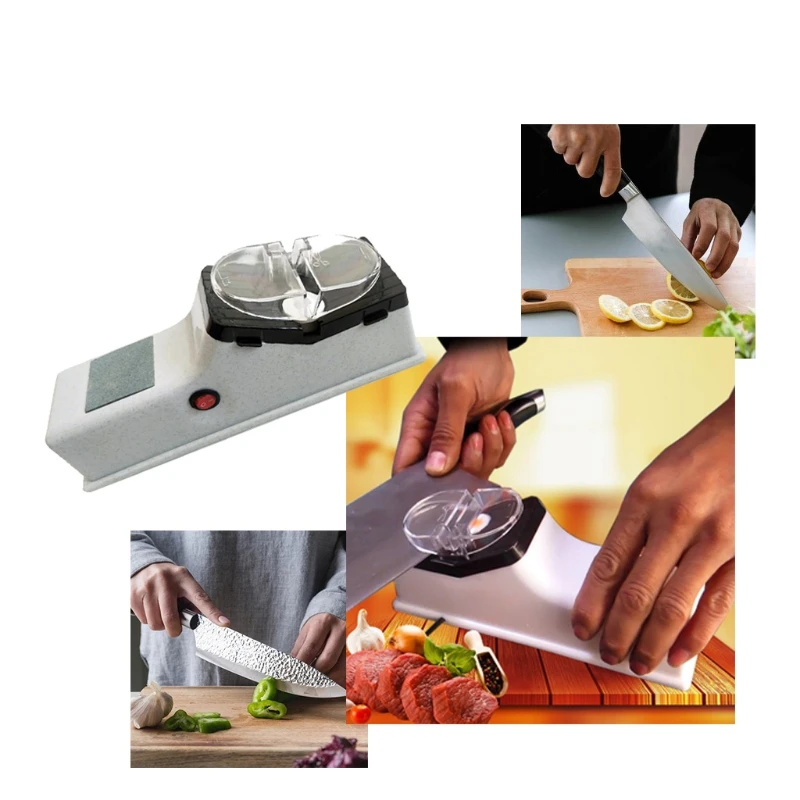 

Electric Knives Sharpener Multifunctional Kitchen Chef Sharpening Machines with Protective Devices Simple Drop Shipping