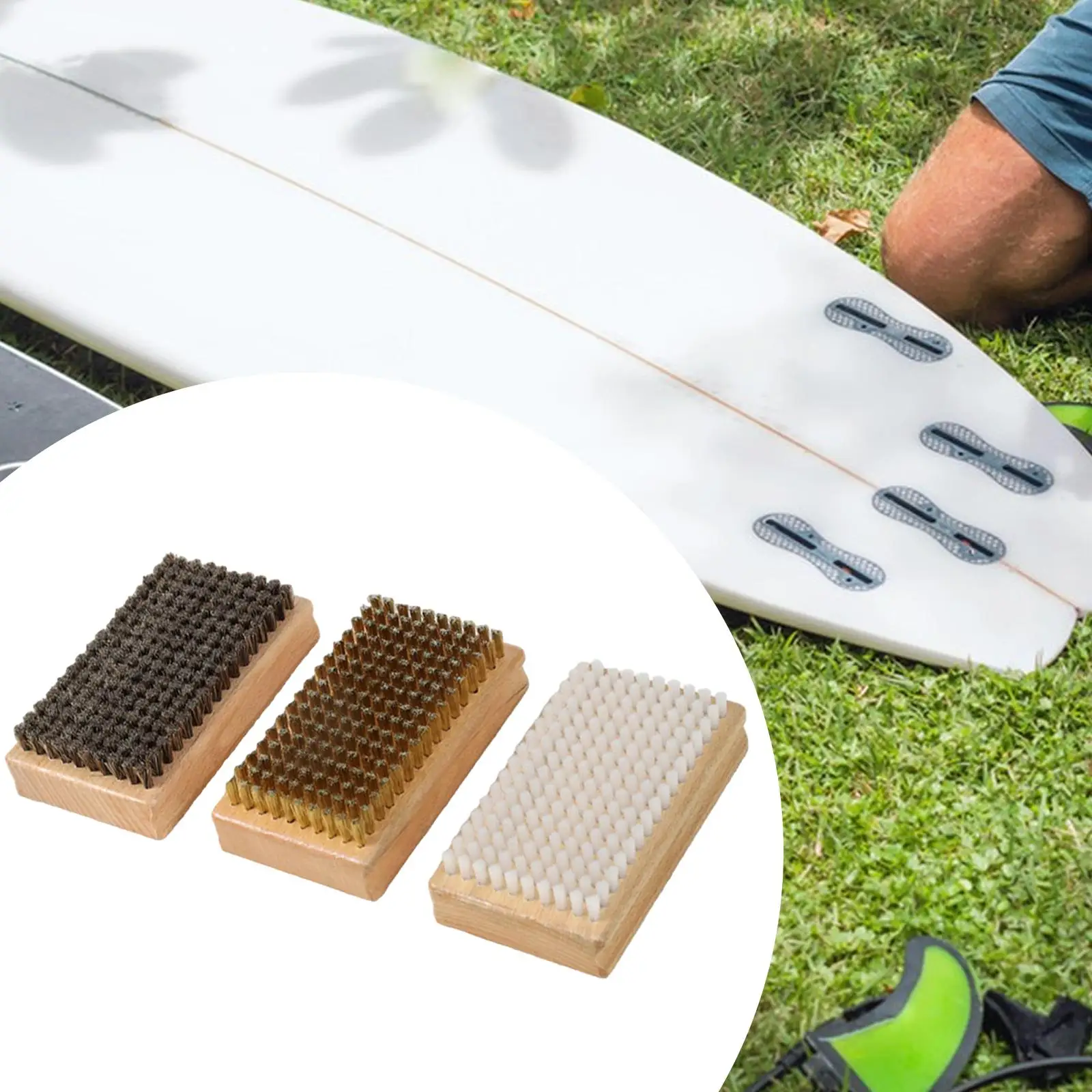 3x Snowboard Wax Brush Skateboard Wax Cleaner Brass Brush Removing Cleaning Snowboard Scrub Ski