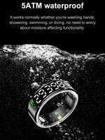 R13 Smart Ring Men Women with Charging Case,Heart Rate Blood Oxygen,Skin Temperature Monitor,5ATM Waterproof For Android iOS - Image 2