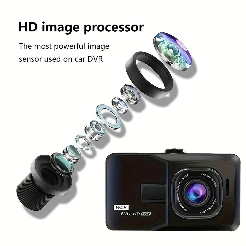 Dash Cam Night Vision Full HD 1080p Car Dash Camera Car DVR Video Recorder with SD Card Car Accessories