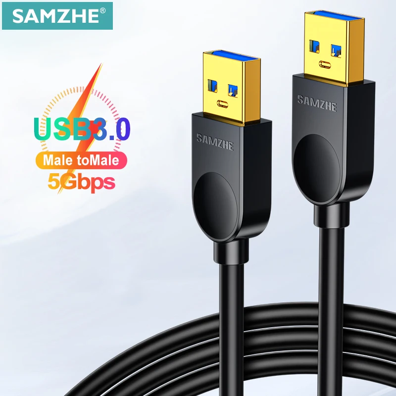 SAMZHE USB-USB 3.0 연장 케이블, 남성-남성 2.0 연장 케이블 PC..