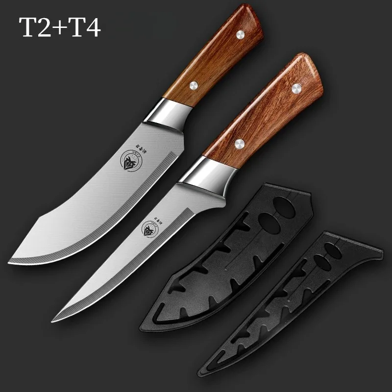 مجموعة أدوات تقطيع اللحم، تتضمن ساطورًا، وسكين جزا...