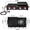 4-Burner Tailgater Grill Griddle Combo, Portable Propane Gas Grill and Griddle Combo for Backyard or Outdoor BBQ Cooking 3