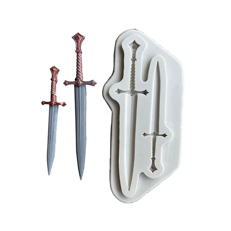 

Sword Utensil Liquid Silicone Mold DIY Fondant Chocolate Cake Decoration Dessert Pastry Cookie Kitchen Baking Accessories Tools