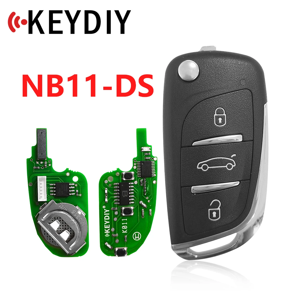 KEYDIY NB Series NB11-DS 3 Button Universal KD Remote Key for KD900/KD900+/URG200/Mini KD Key Programmer 2 3 button car key shell kd b11 nb11 xhorse xkds00en xnds00en xeds01en remote case vvdi keydiy flip key shell ds type key shell