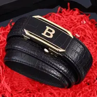 Casual Black Coffee Business Leather Belt Luxury Design Trendy Brand Automatic Buckle Waist Belt Man Crocodile Pattern Waistband - Image 5