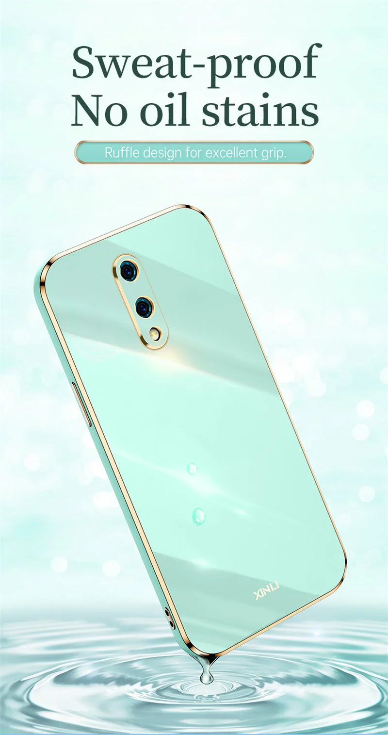 Sleek Shockproof Silicone TPU Phone Case - Soft Back Cover in Plating Design