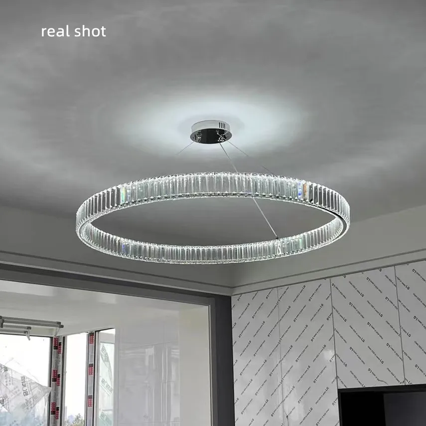 Pendant Lights Pendant Lamp Chandelier Lighting Modern Luxury Led Dimmable Pendant Lights Lustre Living Room Chandelier Lamp Fixtures Foyer Shiny Steel Led Luminarias Light