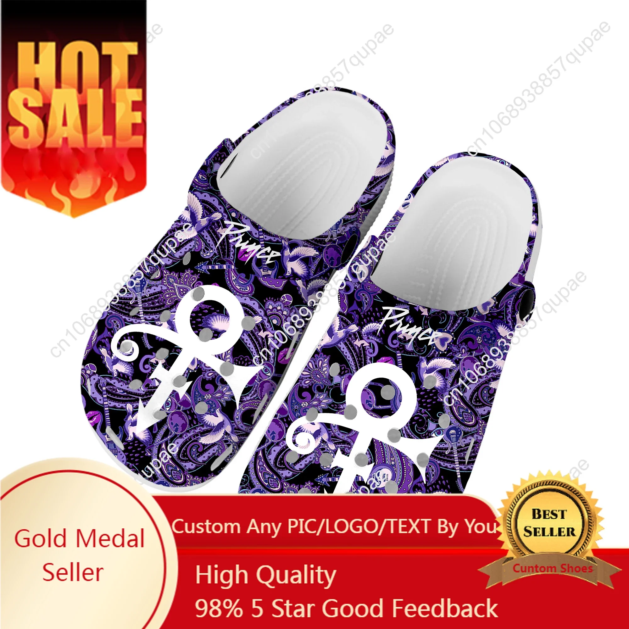 

Prince Rogers Nelson Purple Rain Home Clogs Custom Water Shoes Mens Women Youth Boy Girl Shoe Garden Clog Sandals Hole Slippers