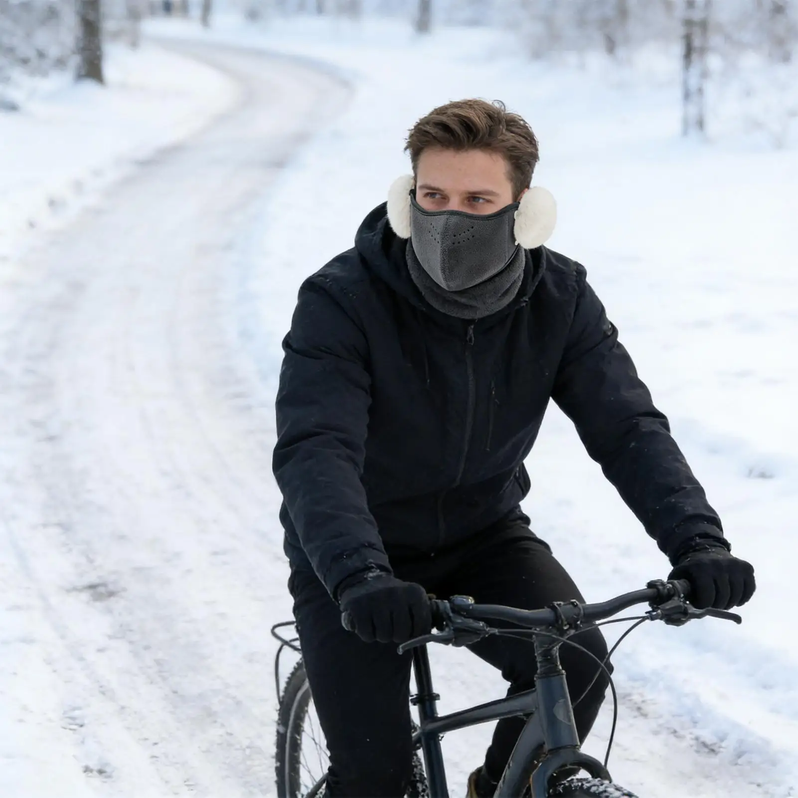 먼지 방지용 얼굴 가리개 귀 플랩이 있는 열 두꺼운 방패 스포츠 하이킹 통근 사이클링을 위한 얼굴 가리개 여성 겨울 야외