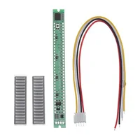 Music Sound 32 Level Indicator VU Meter 24 Green + 8 Red Color Level Indicator 32 Liquid LED Bars 4Pin Cable Parctical 1