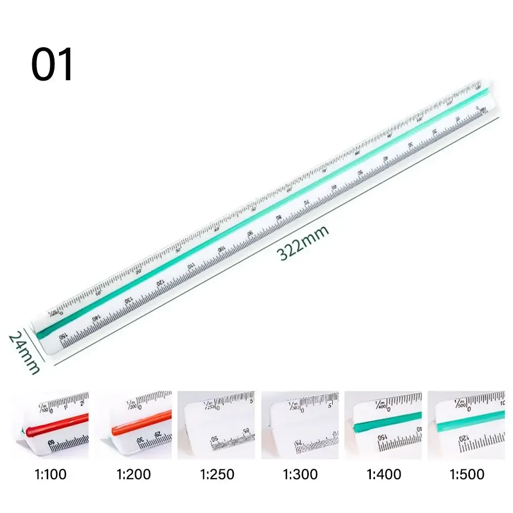 다기능 삼각형 눈금자 학생 문방구 초안 도구, 스케일 눈금자, 건축가 엔지니어 기술 눈금자
