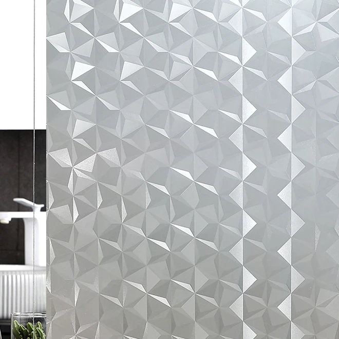 

Privacy Frosted Glass Window Sticker Removable Static Cling Self-Adhesive Vinyl Sun Blocking Transparent Window Film Decoration