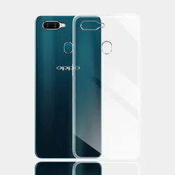 Transparent Silicone TPU Phone Case Cover - Clear and Soft Protective Shell for OPPO A12 (Clear)