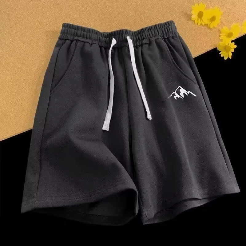 M-8XL Oversized Shorts Men's Casual Shorts Chinese Style Minimalist Mountain Range Print Shorts  Couple Basketball Short Pants 3