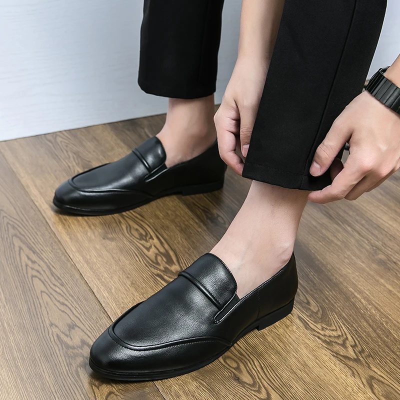 Fashionable New Men Lefu Shoes Black One Step Outdoor Lightweight Tassel Shoes Office Business Casual Shoes Size 38-46 Men Shoes