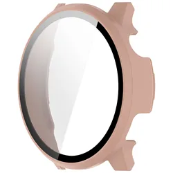 Premium Tempered Glass Protective Case for Garmin Venu 4 Watches (Cherry pink)