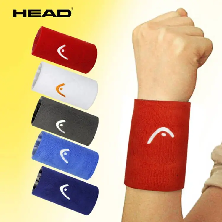 HEAD Wrist Protection Tennis Basketball Volleyball Badminton Running Fitness Sweat Absorbent Cotton Sport Towel Sweat Wrist Band sport wrist band