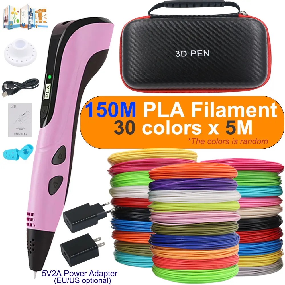 Innovative 3D Printing Pen Kit for Kids with Filament, Power Adapter, and Travel Case, Perfect Birthday or Christmas Gift