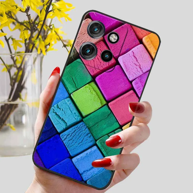 Elegant Marble Design Soft Silicone Phone Case with Protective Black TPU Bumper