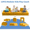Modular Kids Play Couch, 13PCS Modular Couch for 4 , Kids Couch for Playroom, Modular Kids for Boys and Girls (Yellow) 2
