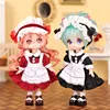Ob11 Doll Clothes Vintage Maid Outfit Dress Scarf Headwear Set for Obitsu11, GSC, Molly, YMY,1/12 Doll Clothes Doll Accessories 1