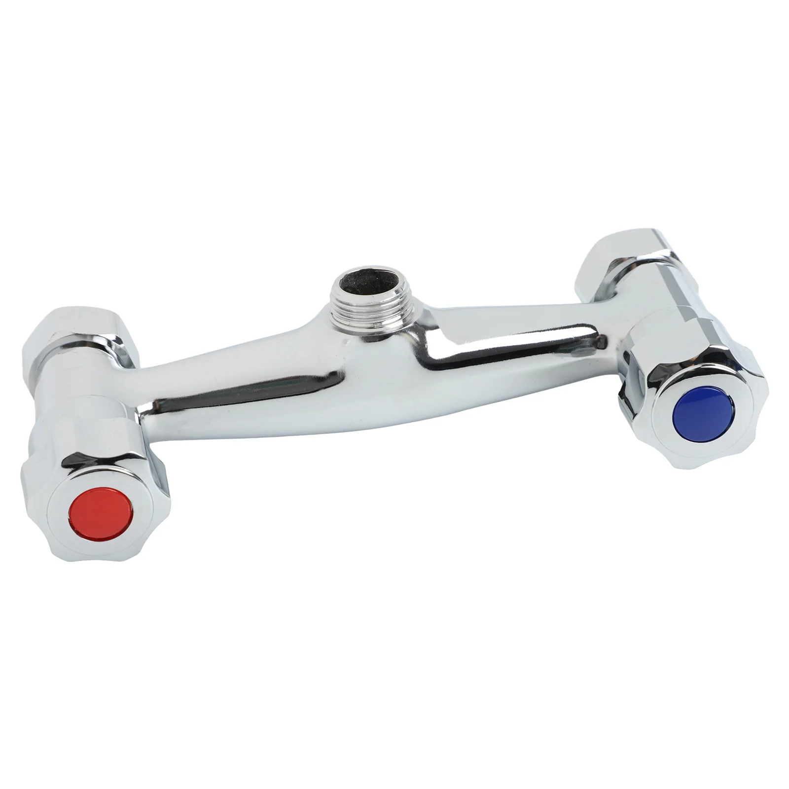 วาล์วผสมน้ำร้อนน้ำเย็นแบบติดผนัง 1 ชิ้น พร้อมสวิตช์คู่ ควบคุมอุณหภูมิได้สองระดับ สำหรับห้องน้ำ อ่างอาบน้ำ และฝักบัว 1