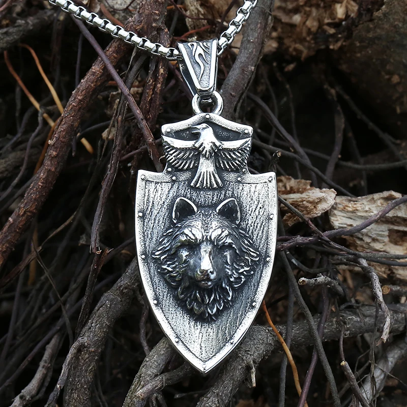 Stainless Steel Wolf Head Jewelry 2022 NEW Viking Stainless Steel