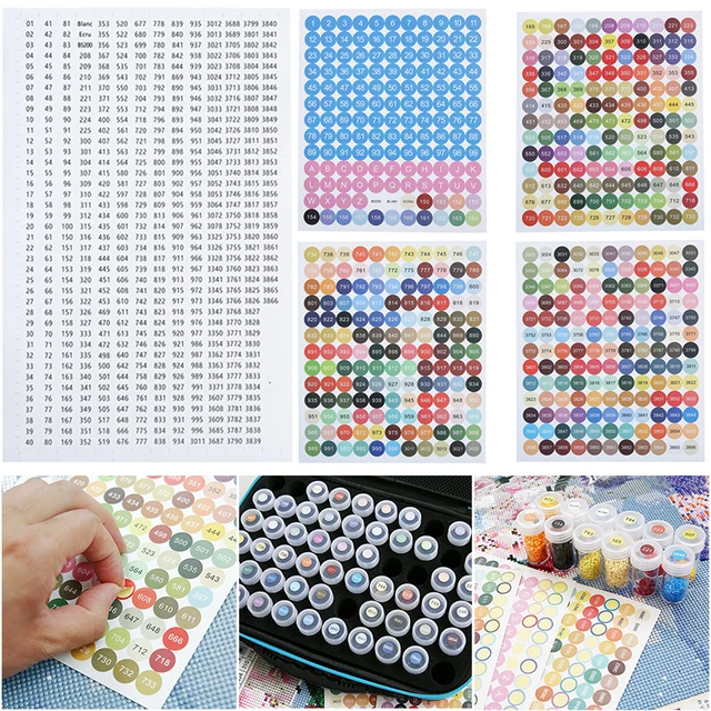 Diamond Painting Color Number Stickers Labels Stickers Storage Box Diamond  Painting Accessories Colorful DMC - AliExpress