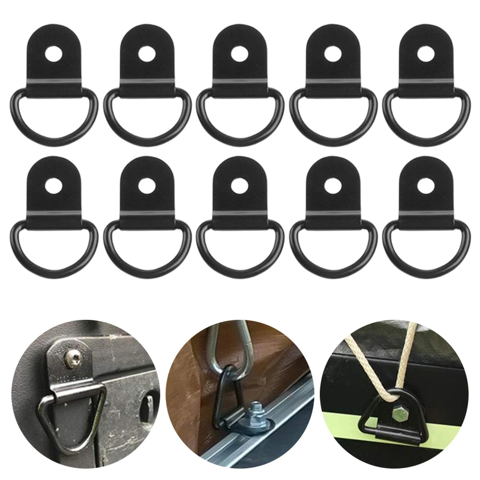 10pcs D Shape Tie Down Anchor Rings Iron Stainless Steel Cargo Tie Down Ring For Car Truck Trailers Rv Boats Aliexpress
