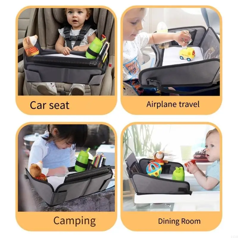 B5XB Portable Laptop Tray Drawing Board for Toddler in Car Seats with Easy to Clean