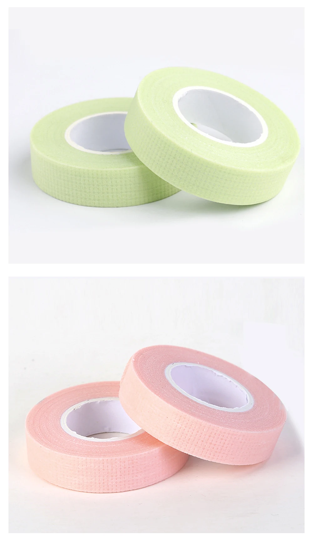 Anti-allergy 4 Rolls PE Eye Tapes Eyelash Extension Tape for Lash Breathable Micropore Fabric Easy Tear Eye Make Up Tools