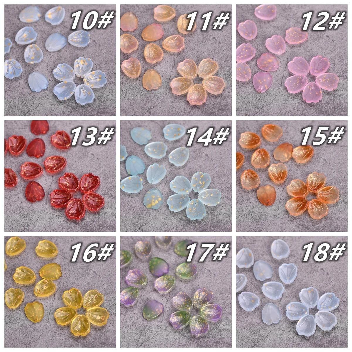 HOBBIESAY 200pcs Perle De Verre Percées Sur Le Dessus 9x6x5 Perle De