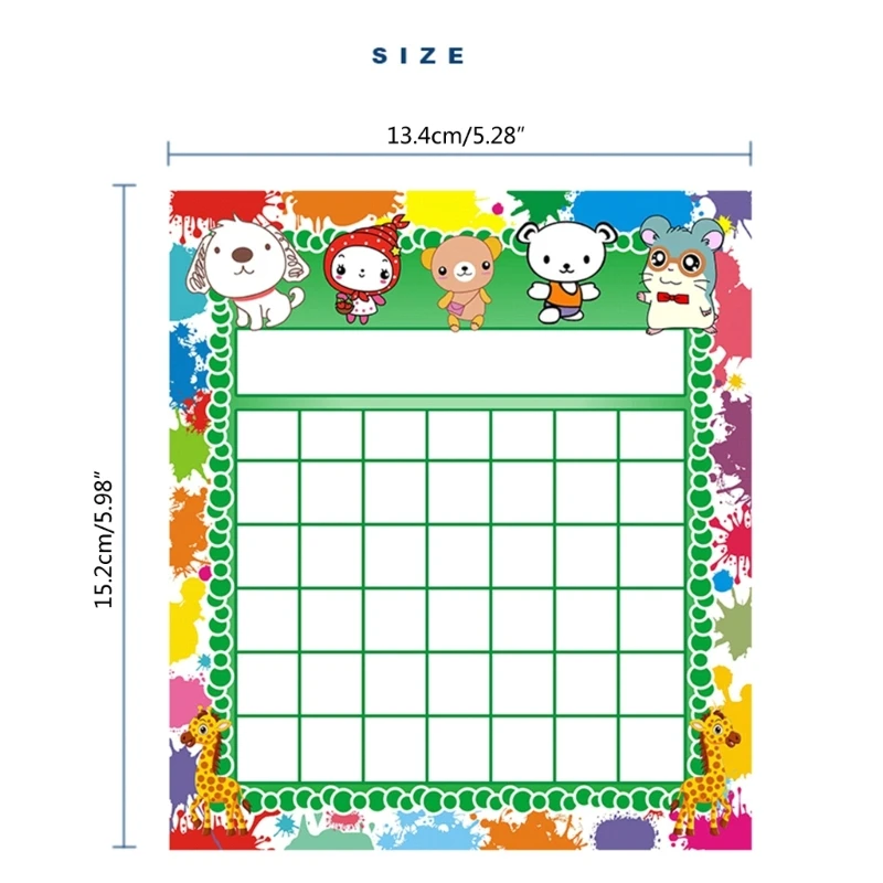 50 Pcs Classroom Incentive Chart Animal Designs Positive Behavior Reward Boards HXBE
