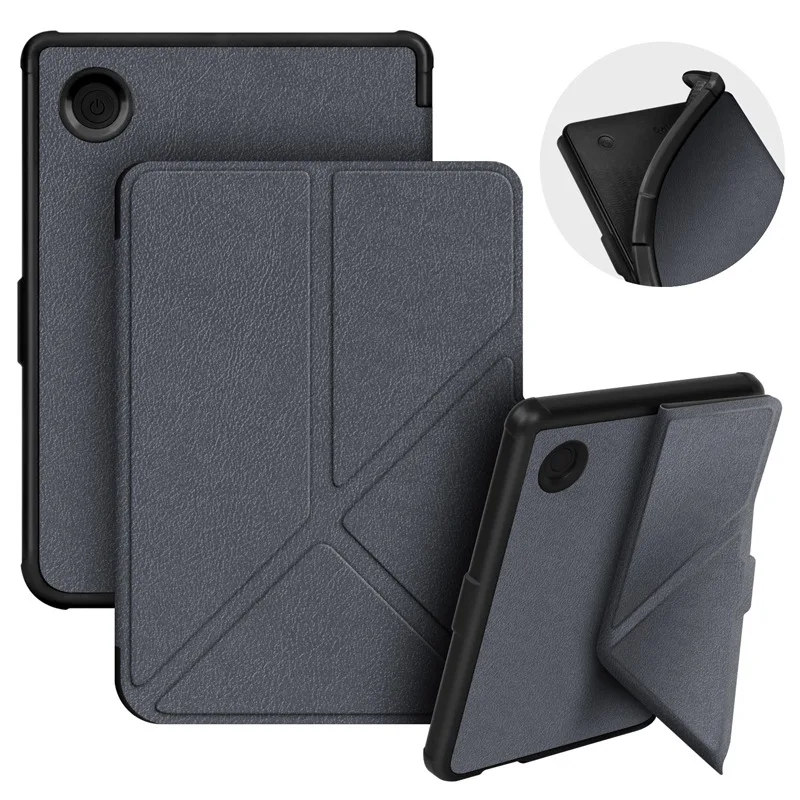 Enhanced Leather Smart Case with Auto Sleep for 6 E-Readers, TPU Back