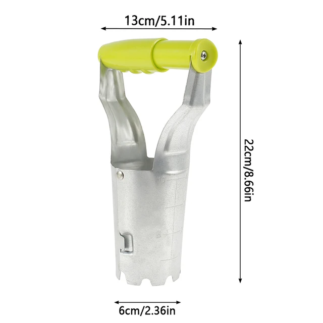 Fém Izzó Ültetvényes Kézi Ültető Rugó Fogantyúval Automatikus Kioldó Transzplanter Növényi Füves Plugger Szerszám - Image 6