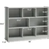 Wooden Bookcase, Storage Organizer with Anti-Tilt Device, Modern Storage Display Cabinet for Living Room, Classroom, Kid’s Room 3