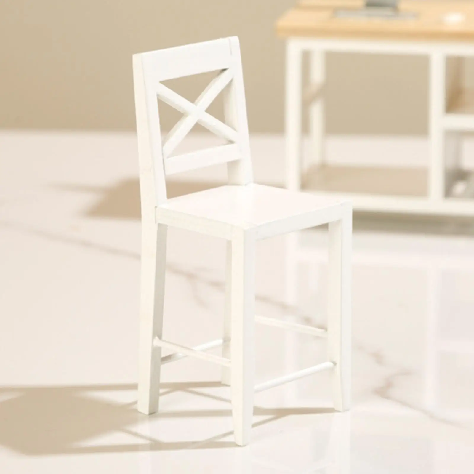 

Dollhouse Chair Life Scene Accessories Micro Landscape Pretend Play Furniture Model for Living Room Bedroom Dinning Room Decor