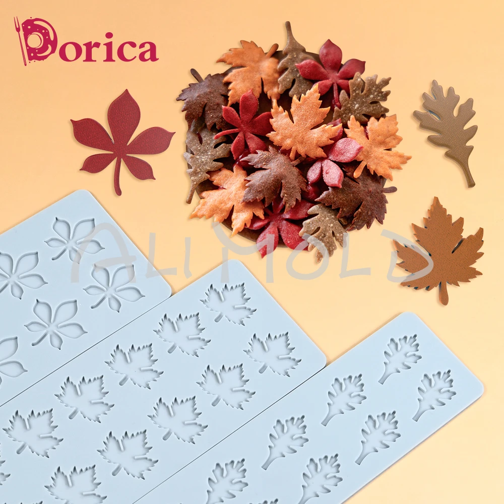 Maple Leaf Silicone Lace Mat Handmade Sugarcraft Fondant Chocolate Mold DIY French Dessert Cake Decorating Tool Kitchen Bakeware