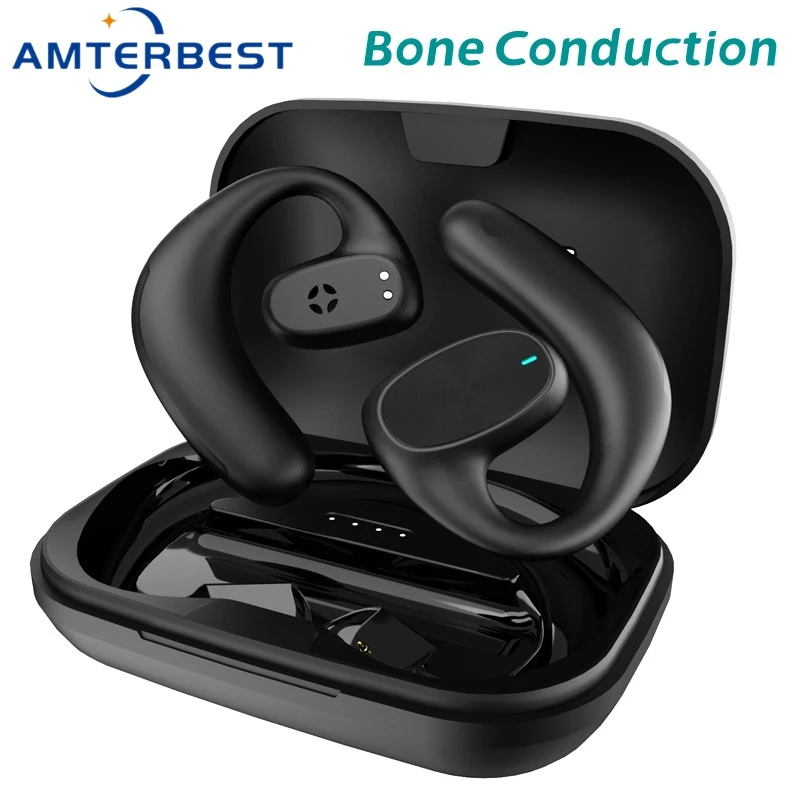 

AMTERBEST X6 TWS Bone Conduction Bluetooth Headset Business Earphone With Charging Bin Stereo Sound Noise Reduction Headphones