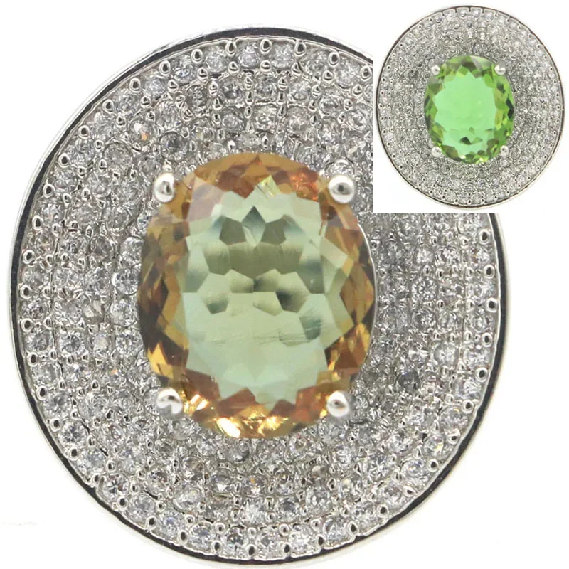 7g Customized 925 SOLID STERLING SILVER Ring Orange Alexandrite Topaz Morganite Mystic Topaz Violet Topaz Zultanitel CZ Sz 6-11