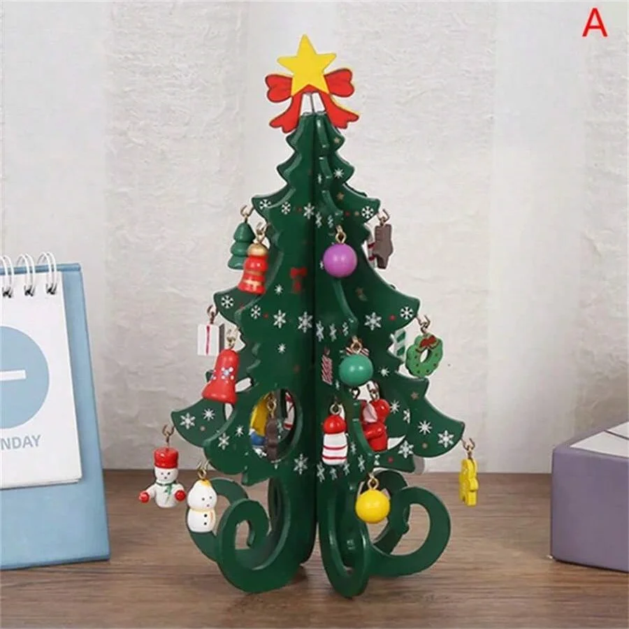 thumbnail image 1 of Calendario de Adviento 1 juego, calendarios de Adviento 2024 con un árbol de Navidad de madera y 24 adornos, cuenta regresiva hasta 24 días, cuelga un colgante cada día, 1 of 5