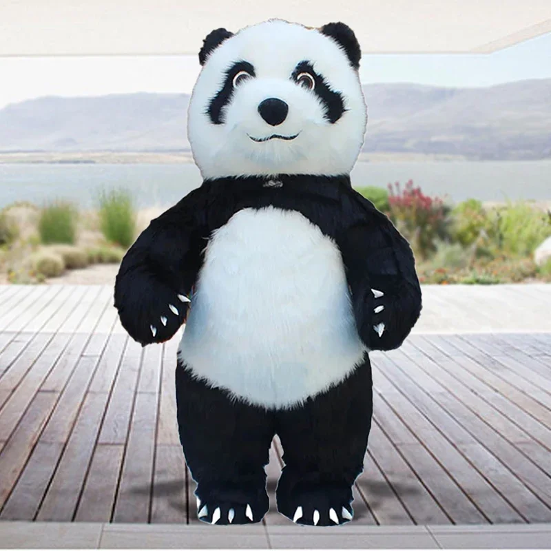 

2024 симпатичный гигантский полярный медведь Надувной Костюм смешной Полярный Медведь Пушистый талисман костюм вечерние Косплей Плюшевая Кукла костюм талисмана