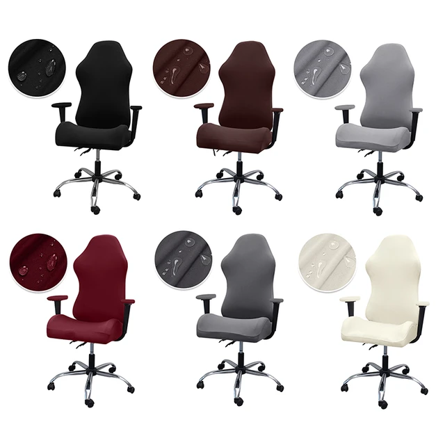Waterproof Chair Cover Solid Color Racing Game Seat Cover With Armrest Gloves Funda Silla Gamer Spandex Office Chair Covers, funda silla gamer - Vimarsana News